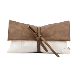 luxury cushion cover giovanni italia handmade eco-friendly vegan leather pillow front view