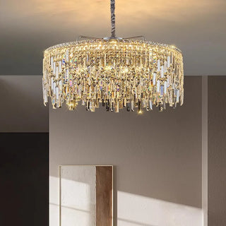 Contemporary Pendant Light – Modern Chandelier with Fluorescent Rings & Elegant Glow