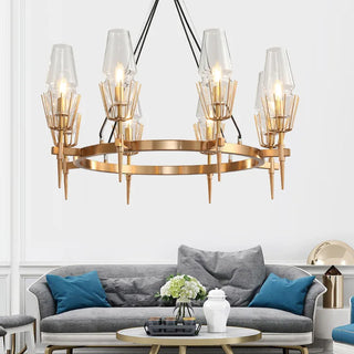 Brushed Brass Ceiling Light – Modern Minimalist Fixture with Soft Ambient Lighting