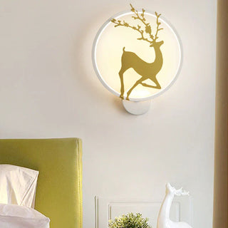 Natural Style Wall Light – Stylized Deer Motif Lighting with Soft Glow Ambiance
