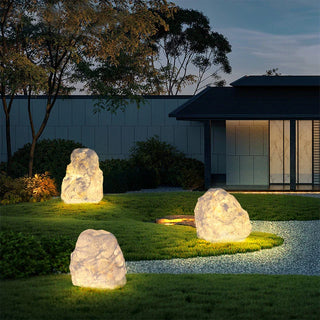 Outdoor Floor Lamp – Sculptural Stone Garden Lighting With Waterproof LED