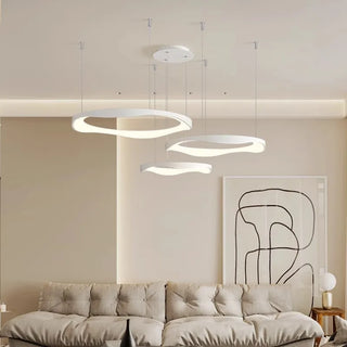 Modern Ceiling Light – Geometric Nordic Lamp with Thin Structure & Soft Halo