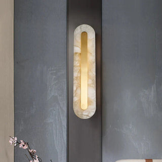 Copper Marble Wall Light – Alabaster LED Lamp with Soft Diffused Glow