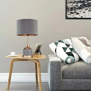 Bedside Lamp – Minimalist Table Lamp with Gold Electroplated Iron & Warm Glow Lighting