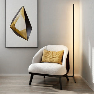 LED floor lamp aluminum — brushed stainless modern ambient glow