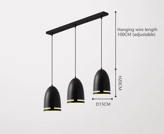 Gold Pendant Light – Designer Triple Light Fixture with Adjustable Cable | Modern Ceiling Lamp