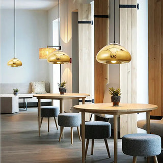 Aluminum Pendant Light – Hemispherical Mirror Finish Lamp | Modern Ceiling Light