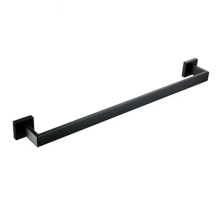 matte black stainless steel wall mounted towel rack modern bathroom hardware front view