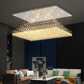 Luxury Crystal Ceiling Light – Modern Hanging Crystal Chandelier for Large Living Room