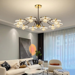 Gold Ceiling Light – Modern Opal Glass Lamp With Soft Ambient Lighting