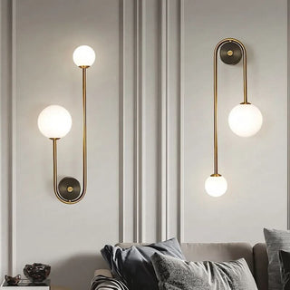 Scandinavian Wall Lamp – Glass Wall Light with Aluminium Frame & Soft Ambient Lighting