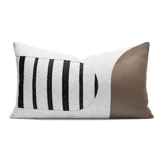 luxury cushion cover giovanni italia handmade woven eco-friendly vegan leather front view