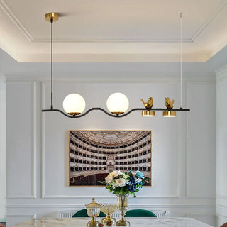 Milky Glass Pendant Light – Modern Two-Ball Pendant Lighting With Soft Warm Glow