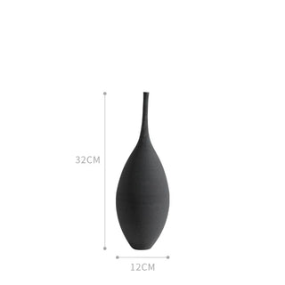 scandinavian vase modern ceramic porcelain black white minimalist decor lifestyle view
