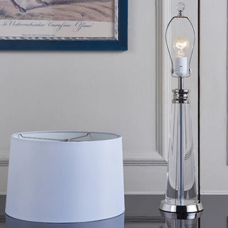 Contemporary Bedside Lamp – Crystal Table Lamp With Steel Frame & Soft Ambient Light
