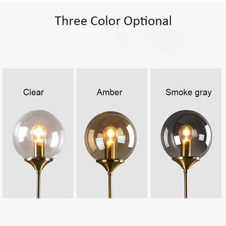 Glass Globe Wall Light – Adjustable Blown Glass Globe Lamp with Warm Brass Finish