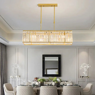 Crystal Ceiling Light – Modern Gold Plated Chandelier with Soft Ambient Lighting