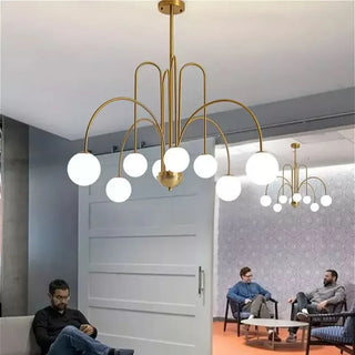 Modern Wrought Iron Chandelier | Italian Design Sculptural Lighting Fixture