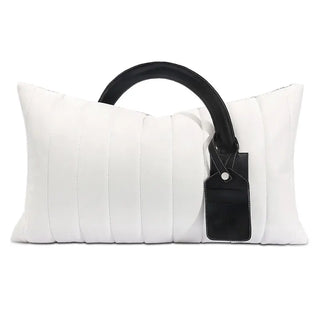 luxury cushion cover giovanni italia handmade vegan leather design 30x50 cm front view