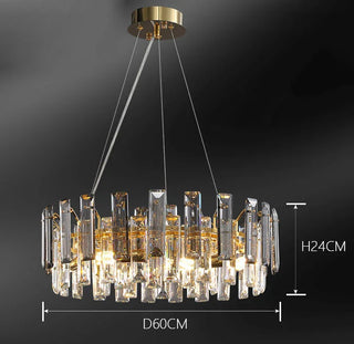 Gold Chandelier – Modern Ceiling Light With Delicate Crystal Lighting & Soft Ambient Glow
