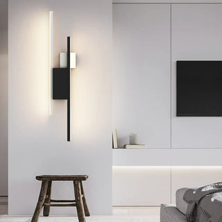 Contemporary Wall Light – Slim LED Wall Lamp | Geometric Black Aluminum Sconce