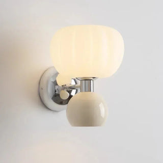 Contemporary Chrome Wall Light – Sphere Design Lamp with Soft Opal Glass