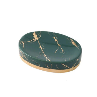marble ceramic soap dish holder durable bathroom accessory tray side view