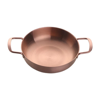 manilla thickened pot rose gold stainless steel double layer eco-friendly cookware front view