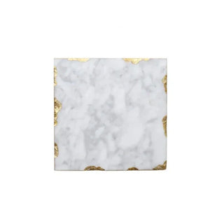 gold edge marble tray earthworks handcrafted rectangular stone tray luxury finish front view