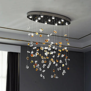 Modern Crystal Chandelier – Elegant LED Lighting for Living Room & Dining