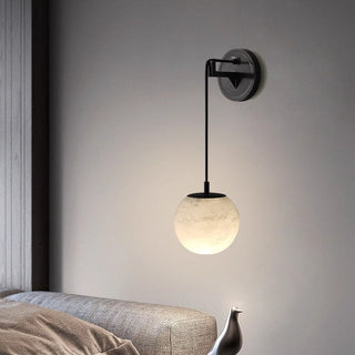 Marble Wall Lamp – Minimalist Copper Wall Light With Soft Ambient Lighting