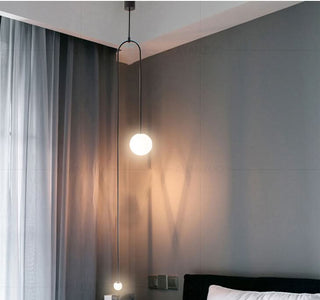 Pendant Lamp – Modern Asymmetrical Lighting Fixture with Glass Ball Design