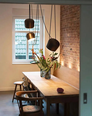 Industrial Pendant Light – Modern Metal Hanging Lamp With E27 Bulb Fixture