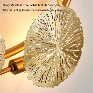 Golden Leaves Wall Light – Modern Decorative Lamp with Soft Warm Lighting