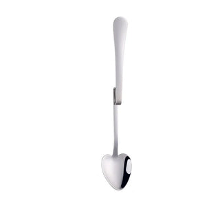 heart shape dessert spoons luxury paris cutlery set stainless steel eco-friendly top view