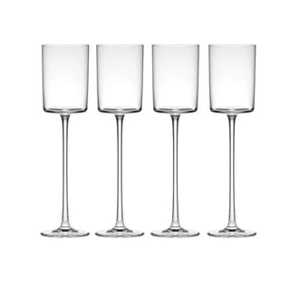 luxury crystal champagne flutes elegant drinkware 4-piece front view