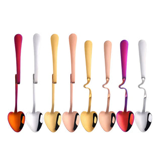 heart shape dessert spoons luxury paris cutlery set stainless steel eco-friendly product view