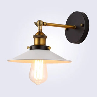 Retro Industrial Wall Light – Vintage Metal Wall Sconce With Dome Lampshade