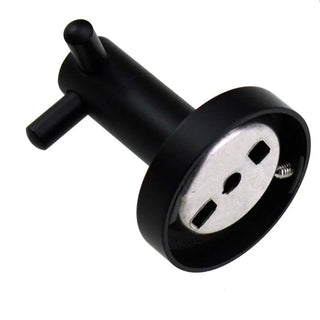 black double hook matte black brushed copper bathroom minimalist design angle view