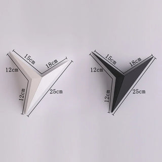 Triangular Wall Sconce – Modern Geometric Wall Light | Black, White & Gold Finish