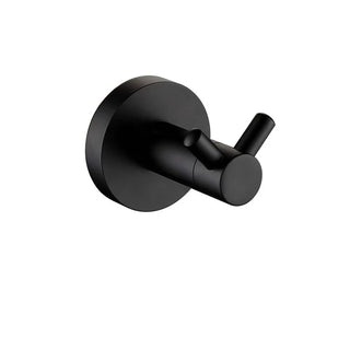 black double hook matte black brushed copper bathroom minimalist design front view