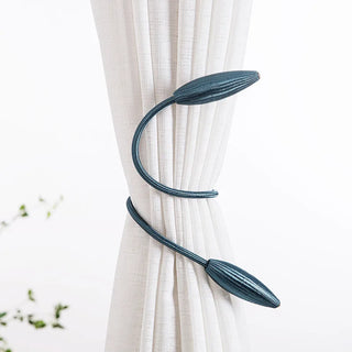 curtain tiebacks strong alloy belts plush polyester drapery holders macro view
