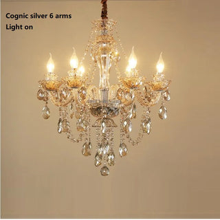 K9 Crystal Chandelier – Modern Ceiling Light with Polished Chrome Fixture