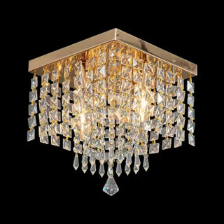 Modern Chandelier – Crystal Flower LED Lighting With Warm Ambiance | Gold Finish