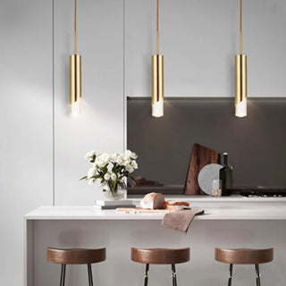 Gold Aluminum Pendant Light – Modern LED Hanging Lamp for Elegant Interior Lighting