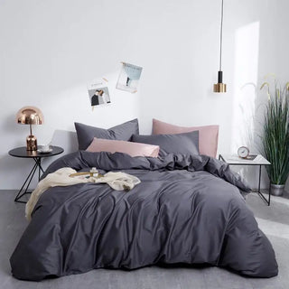 egyptian cotton bedding palma premium grey 600 thread count set front view