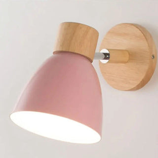 Sleek Wall Light – Adjustable Wood and Metal Light with Matte Shade