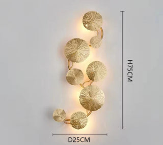 Golden Leaves Wall Light – Modern Decorative Lamp with Soft Warm Lighting