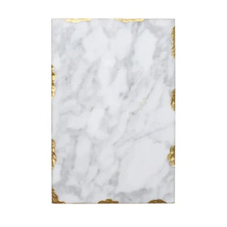 gold edge marble tray earthworks handcrafted rectangular stone tray luxury finish side view