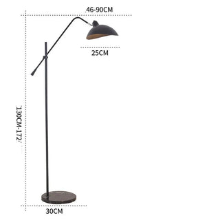 Gold Metal Floor Lamp | Marble LED Lighting - Luxury Living Room Decor
